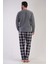 Erkek Büyük Beden Uzun Kol Polar Gri Pijama Takım 3C0T4N1O94 3
