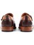 Kangto Kösele Taban Desenli Deri Erkek Klasik Ayakkabı Monkstrap Loafer 5