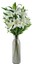 Yapay Çiçek Beyaz Lilyum 3 Kafalı Uzun Dal Çiçek Zambak Lily Flowers 80CM 3