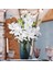Yapay Çiçek Beyaz Lilyum 3 Kafalı Uzun Dal Çiçek Zambak Lily Flowers 80CM 4