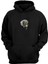 Unisex Hıpnoz Kuru Kafası Baskılı Siyah Normal Kalıp Şardonlu Kalın Sweatshirt 1