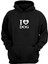 Thewert Unisex Köpekleri Seviyorum Baskılı Siyah Normal Kalıp Şardonlu Kalın Sweatshirt 1