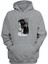 Unisex Mathilda Leon Baskılı Gri Normal Kalıp Şardonlu Kalın Sweatshirt 1