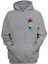 Unisex Artı, Eksi ve Çarpı Baskılı Gri Normal Kalıp Şardonlu Kalın Sweatshirt 1