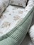 Çift Taraflı Babynest Bebek Uyku Yatağı ve Yastığı -Dışı Mint Waffle Pike , Içi Beyaz Quala Desenli Poplin Kumaş 3