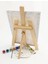 Fareli Köy Çocuk Ressam Seti - 30 x 40 cm Önçizimli Tuval, 2 Adet Fırça, Palet, Boyalar ve Şövale 2