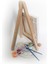 3'lü Çocuk Ressam Seti - 20 x 20 cm Önçizimli Tuval, 2 Ad. Fırça, Palet, Boyalar ve Şövale 3