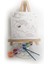 Mor Balina Çocuk Ressam Seti - 20 x 20 cm Önçizimli Tuval, 2 Ad. Fırça, Palet, Boyalar ve Şövale 1