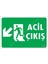 Acil Çıkış Sol Aşağı Uyarı Levhası 17,5X25 KOD:945 1