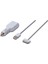 USB Araç Içi Çakmaklık Şarj Adaptörü ve Şarj Kablosu, 1 x USB Port, Giriş: 12-24V Çıkış: 5V + Apple 30PIN Erkek - USB A Erkek Kablo, 1 Metre 1