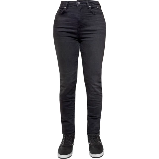 The Biker Jeans Lucy Black Cordura® Korumalı Motosiklet Kot Pantolonu Kadın