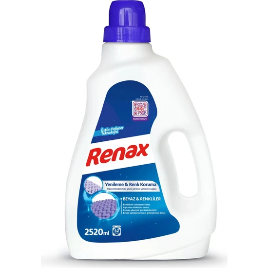 Renax Sıvı Çamaşır Deterjanı Beyaz ve Renkliler 2520 ml