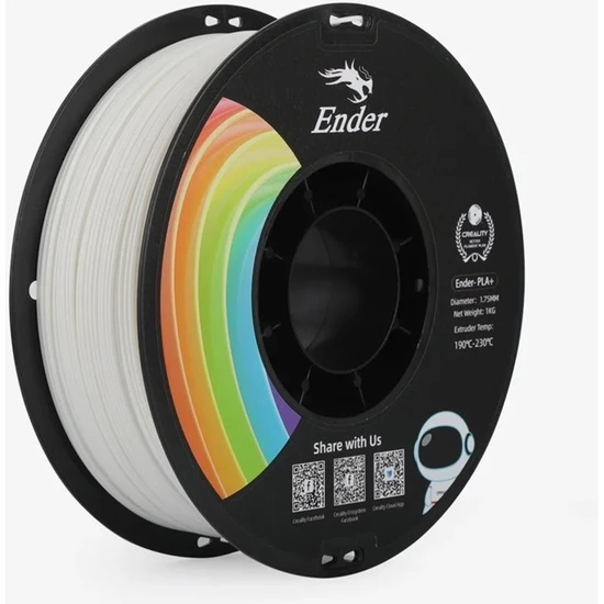 Creality Ender Pla+ Filament Beyaz 1.75MM 1kg