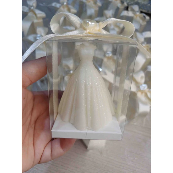 Opulent Accessories Prenses Gelin Kutulu Hediyelik Mum 20 Adet Düğün,nişan,söz,nikah,kına Hediyesi,doğumgünü,bebekmevlüd