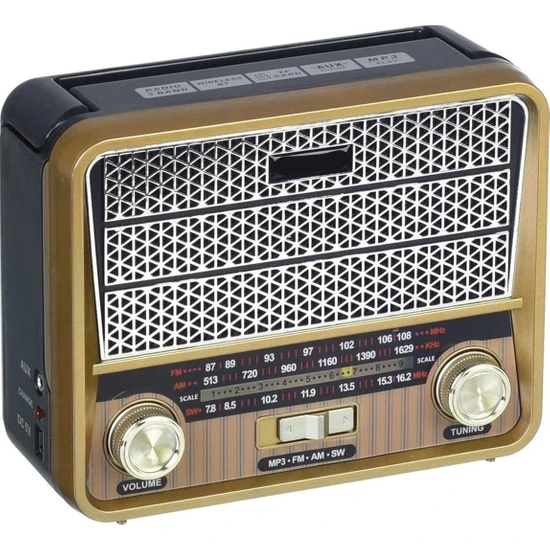 Nikadu Radyo Nostalji Şarjlı Pilli Bt/usb/sd/aux/fm Cameron CM-1967BT
