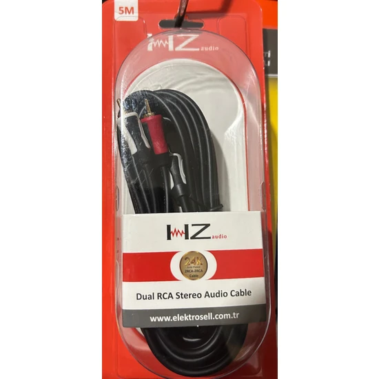 Hertz Rms Sound Hertz Hz Audio Oto Amfi 5 Metre Rca Kablo % 100 Bakır Ofc Kablo