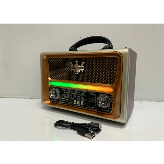 Blomster Everton RT-780 Usb/bt/fm Nostajık Işıklı Radyo