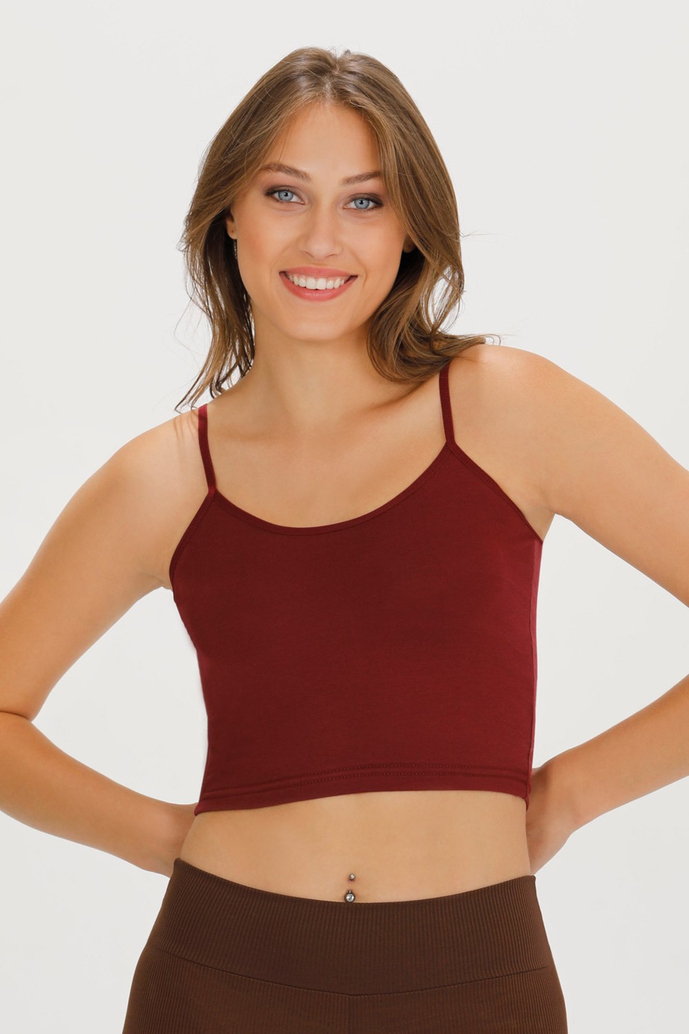 Sensu Kadın Ip Askılı Pamuklu Crop Büstiyer - BST1015 görsel 7