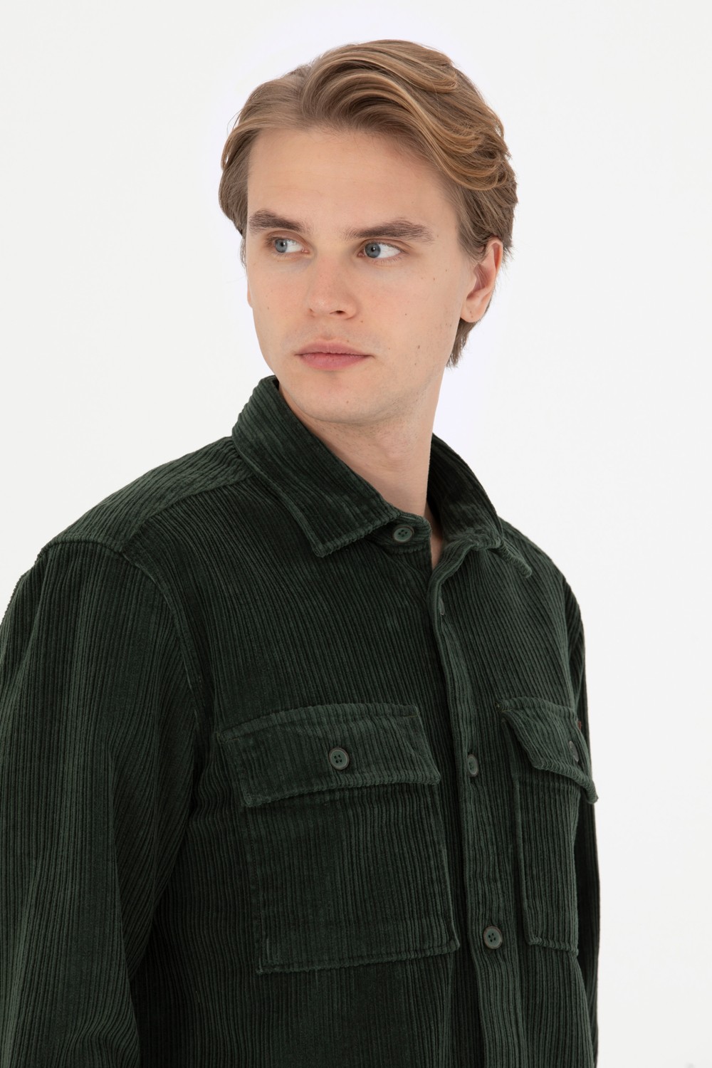 U.S. Polo Assn. Erkek Antrasit Gömlek Desenli 50272723-VR006 görsel 8