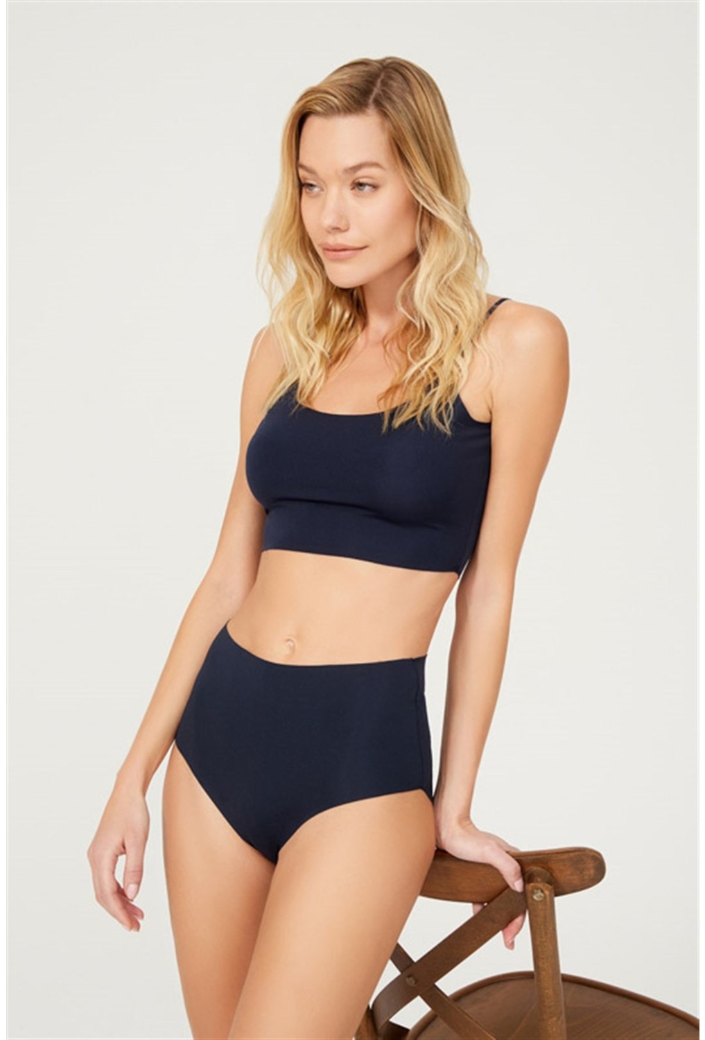 Cottonhill Yüksek Bel Basic Lazer Kesim Bikini Külot 6'lı Paket-2 görsel 4