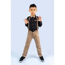 Mnk Baby & Kids Baskılı Oxford Erkek Çocuk Takım MNK0479