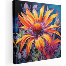 Painted Anarchy Kır Çiçeği Duvar Sanatı - Canlı Bir Kır Çiçeğinin Çarpıcı Yakın Çekim - Kanvas Tablo - Kır Çiçeği, Canlı Renkler, Kanvas Tablo, Akrilik Resim, 30X30