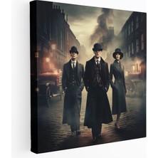 Painted Anarchy Peaky Blinders Duvar Dekorasyonu - Vintage'dan Esinlenen Ana Karakterler Posteri Kanvas Tablo - Peaky Blinders, Vintage'dan Esinlenen, Duvar Dekorasyonu, Poster, 30X30