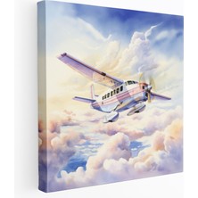 Painted Anarchy Uçak Duvar Dekorasyonu - Suluboya Tablo Kanvas Tablo - Uçak, Kanvas Tablo, Serene, Duvar Sanatı, 30X30 cm
