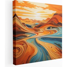 Painted Anarchy Çöl Duvar Dekorasyonu - Soyut Kum Tepeleri - Çöl, Çöl, Büyüleyici, Kum Tepeleri, 30X30