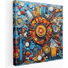 Tıp Kanvas Tablo - Tıbbi Mozaik - Tıp, Duvar Sanatı, Karma Teknik Sanat Eseri, Duvar Süslemesi, 30X30