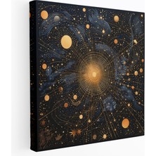 Painted Anarchy Geometrik Yıldız Haritası Duvar Sanatı - Yıldız Haritası, Sofistike, Göksel Desenler, Duvar Dekorasyonu, 30X30