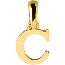 14 Ayar Altın C Harfi Kolye Ucu 0,38 gr