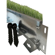 Lux Garden Sert Düz Metal Galvaniz Çim Ayırıcı 14 M 7 x 2 M Çim Sınırlayıcı Çim Ayracı Çim Ayırıcı