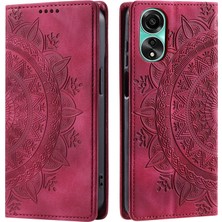 Yihang Boutique Oppo A78 4g Cüzdan Kılıfı Kart Yuvası Standı Güçlü Manyetik Deri Çevirme Katlama Koruyucu Telefon Kılıfı (Yurt Dışından)