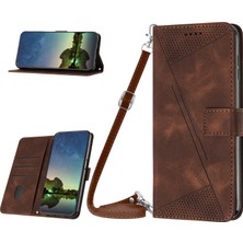 Yihang Boutique iPhone 15 Plus ile Uyumlu Kordon Crossbody Boyun Askısı Koruyucu Çevirme Yumuşak Pu Deri Telefon Kılıfı (Yurt Dışından)