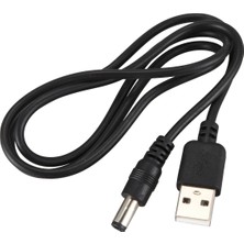 Gorgeous USB 5.5mm/2.1mm 5 V Dc Namlu Jak Besleme KABLOSU(SIYAH,75CM) (Yurt Dışından)