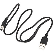 Gorgeous USB 5.5mm/2.1mm 5 V Dc Namlu Jak Besleme KABLOSU(SIYAH,75CM) (Yurt Dışından)