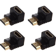 Gorgeous Hdmi adaptör 90 derece dik açılı L tipi (altta) siyah (Yurtdışından)