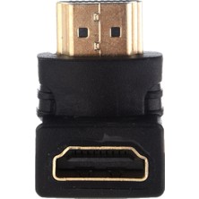 Gorgeous Hdmi adaptör 90 derece dik açılı L tipi (altta) siyah (Yurtdışından)