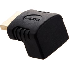 Gorgeous Hdmi adaptör 90 derece dik açılı L tipi (altta) siyah (Yurtdışından)