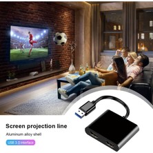 Galaxxy USB HDMI Uyumlu Dönüştürücü 1920X1080P@60Hz Usb3.0 - Çift (Yurt Dışından)