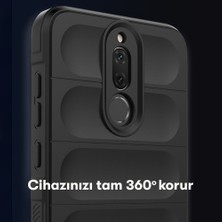 SPHONE Huawei Mate 10 Lite Kılıf Içe Doğru Dalgalı Kasisli Içi Süet Kadife Kamera Korumalı Kapak