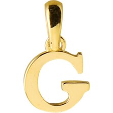 14 Ayar Altın G Harfi Kolye Ucu 0,39 gr