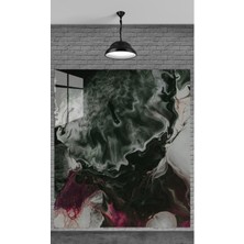 Meta Cam Ebru Çalışması Tablosu Temperli Cam Üzerine Sevgilinize Yılbaşı Yeni Yıl Hediye