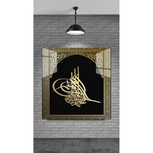 Meta Cam Türklüğün Simgesi Temperli Cam Üzerine Tuğra Tablosu