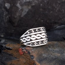 Tesbih Sepetim 925 Ayar Gümüş Örgü Model Erkek Yüzük