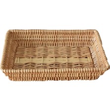 Lnshop Çiftlik Evi Hasır Sepetler, Üstü Tezgah Oturma Odası Için Yiyecek Aperatifler Konteyneri 30X20X6CM (Yurt Dışından)