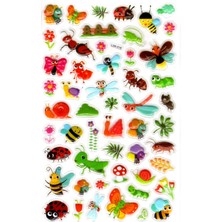 Limmy Sticker Kabartmalı Stiker Defter, Planlayıcı Etiket (LXK-016) - 22X14 cm - Karınca Kelebek Böcek
