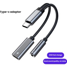 Decisive In 1 USB C - 3.5mm Kulaklık Jakı Adaptörü Tip C S20 10 Plus S21 Pro Için Şarj Ses Aux Adaptörü (Yurt Dışından)