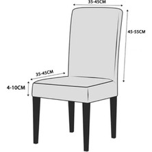 Uytm 6 Adet Likralı Kumaş, Eteksiz, Sandalye Kılıfı. Yıkanabilir, Esnek, Lastikli Sandalye Örtüsü